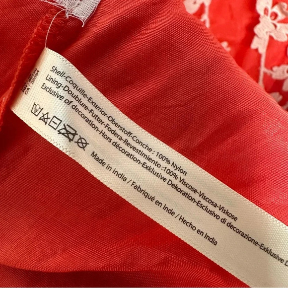 Free People FP One Red Lily Tulle Mini Dress Size Small - Picture 8 of 10